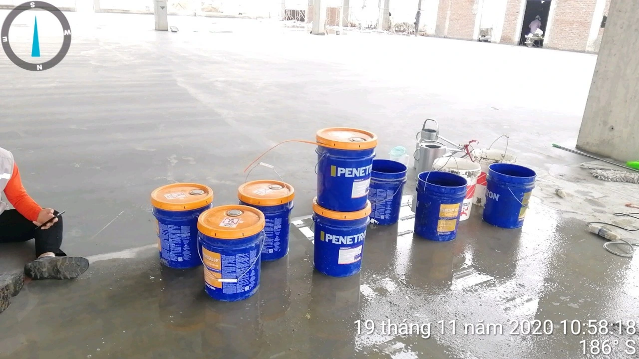 Chống thấm Penetron 6 Hình ảnh chuẩn bị thi công Penetron trên công trường