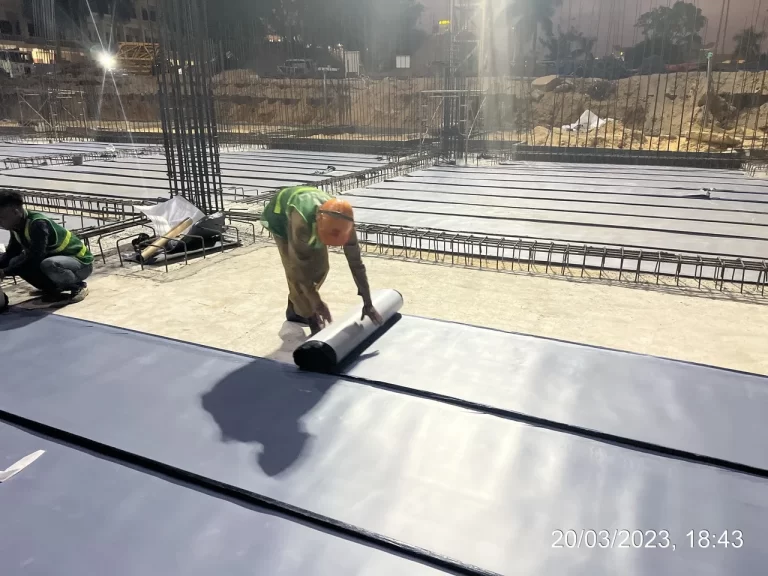 Ứng dụng màng chống thấm HDPE trong sàn móng
